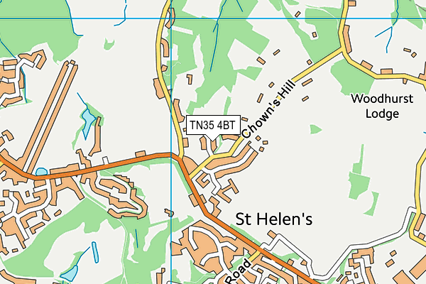 TN35 4BT map - OS VectorMap District (Ordnance Survey)