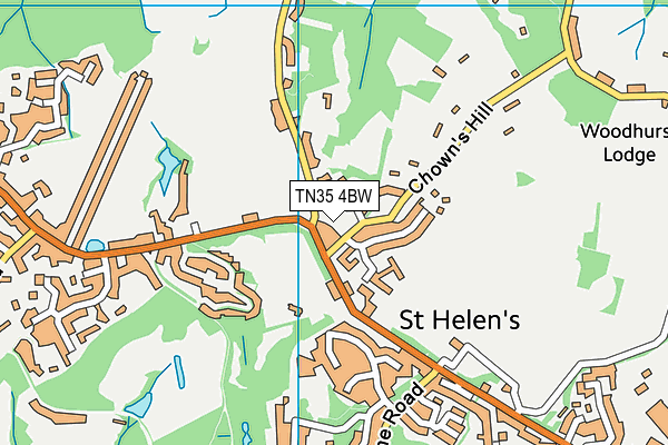 TN35 4BW map - OS VectorMap District (Ordnance Survey)