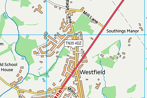 TN35 4DZ map - OS VectorMap District (Ordnance Survey)