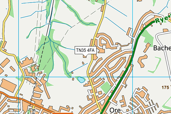 TN35 4FA map - OS VectorMap District (Ordnance Survey)