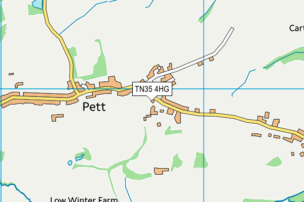 Pett Recreation Ground map (TN35 4HG) - OS VectorMap District (Ordnance Survey)