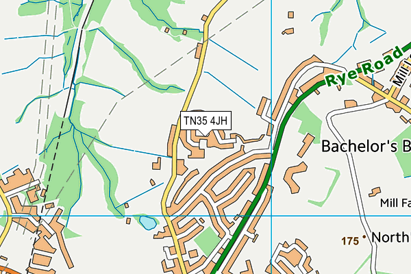 TN35 4JH map - OS VectorMap District (Ordnance Survey)