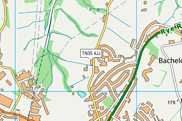 TN35 4JJ map - OS VectorMap District (Ordnance Survey)