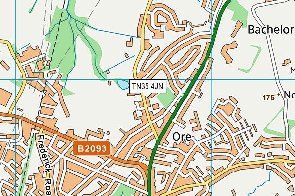 TN35 4JN map - OS VectorMap District (Ordnance Survey)