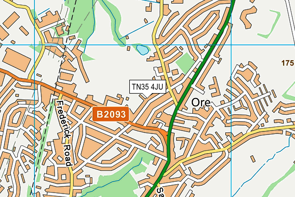 TN35 4JU map - OS VectorMap District (Ordnance Survey)