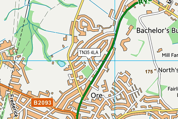 TN35 4LA map - OS VectorMap District (Ordnance Survey)