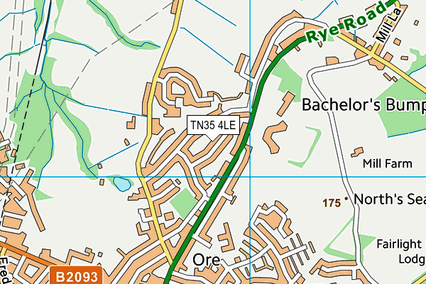 TN35 4LE map - OS VectorMap District (Ordnance Survey)