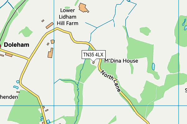 TN35 4LX map - OS VectorMap District (Ordnance Survey)