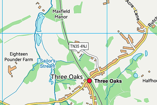 TN35 4NJ map - OS VectorMap District (Ordnance Survey)