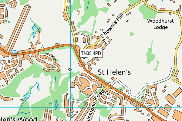 TN35 4PD map - OS VectorMap District (Ordnance Survey)