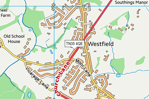 Westfield Parish Field map (TN35 4QE) - OS VectorMap District (Ordnance Survey)