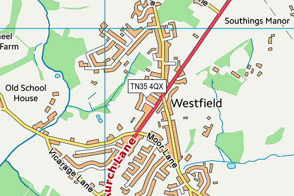 TN35 4QX map - OS VectorMap District (Ordnance Survey)