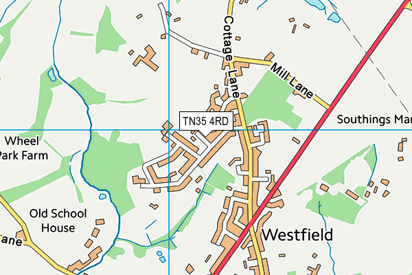 TN35 4RD map - OS VectorMap District (Ordnance Survey)