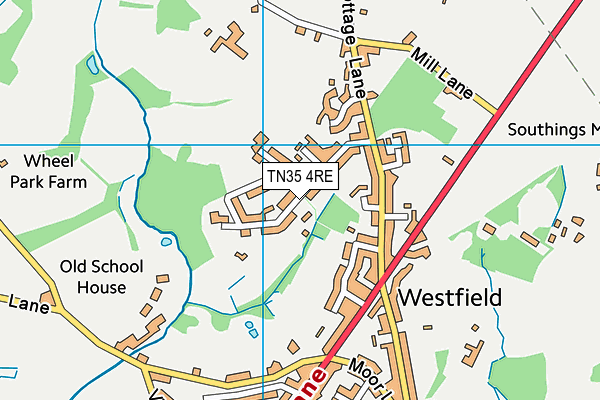 TN35 4RE map - OS VectorMap District (Ordnance Survey)