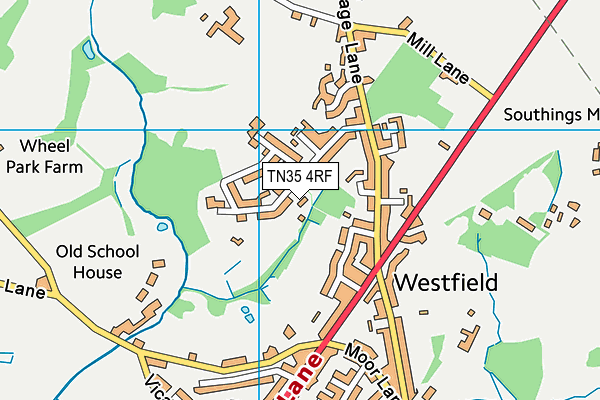 TN35 4RF map - OS VectorMap District (Ordnance Survey)