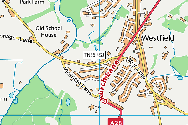 TN35 4SJ map - OS VectorMap District (Ordnance Survey)