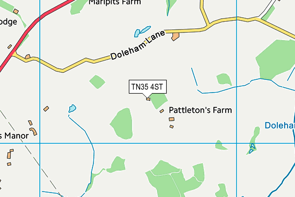 TN35 4ST map - OS VectorMap District (Ordnance Survey)