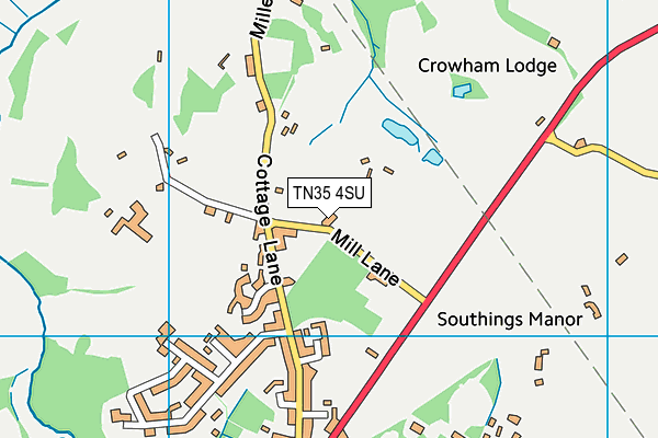 TN35 4SU map - OS VectorMap District (Ordnance Survey)
