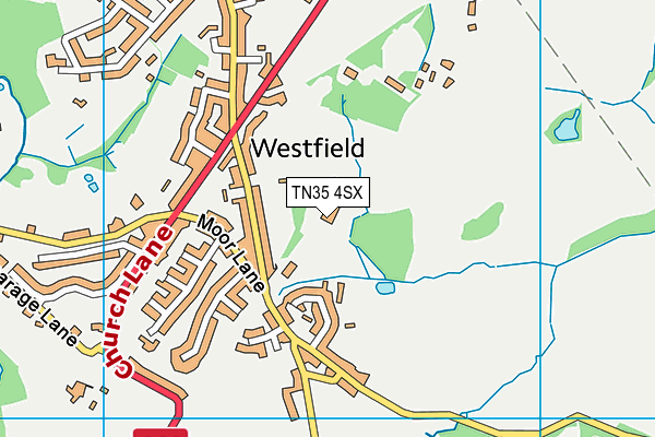 TN35 4SX map - OS VectorMap District (Ordnance Survey)