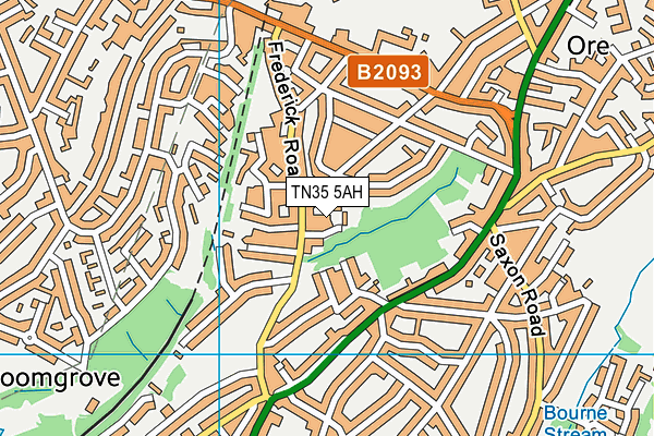 TN35 5AH map - OS VectorMap District (Ordnance Survey)