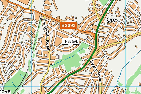 TN35 5AL map - OS VectorMap District (Ordnance Survey)