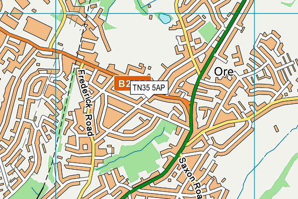 TN35 5AP map - OS VectorMap District (Ordnance Survey)