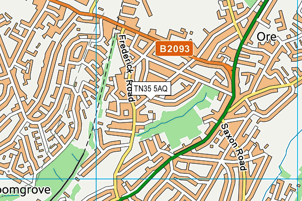 TN35 5AQ map - OS VectorMap District (Ordnance Survey)