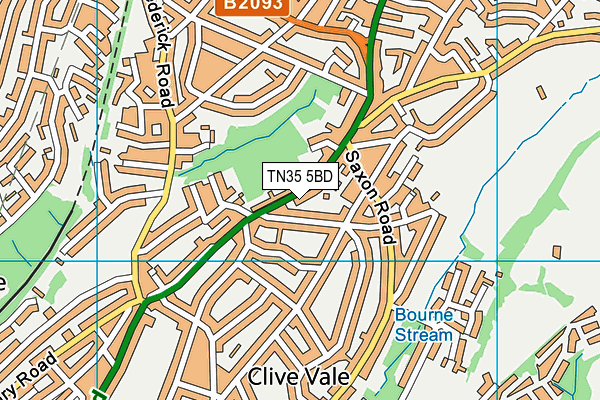 TN35 5BD map - OS VectorMap District (Ordnance Survey)