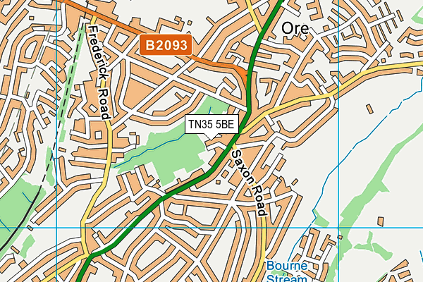 TN35 5BE map - OS VectorMap District (Ordnance Survey)