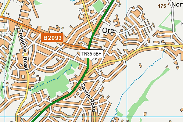 TN35 5BH map - OS VectorMap District (Ordnance Survey)