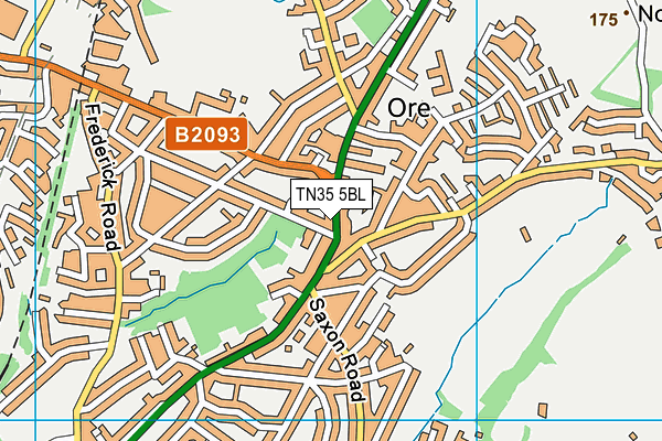 TN35 5BL map - OS VectorMap District (Ordnance Survey)