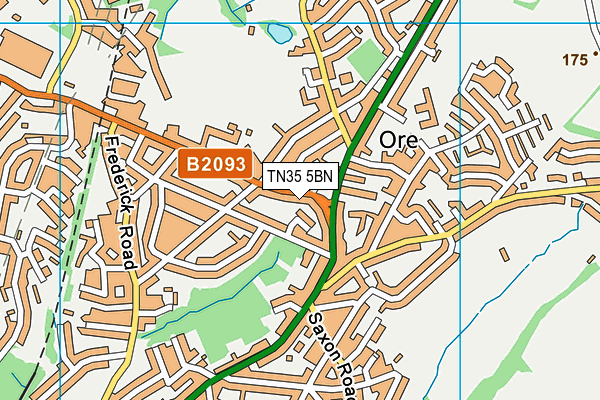 TN35 5BN map - OS VectorMap District (Ordnance Survey)