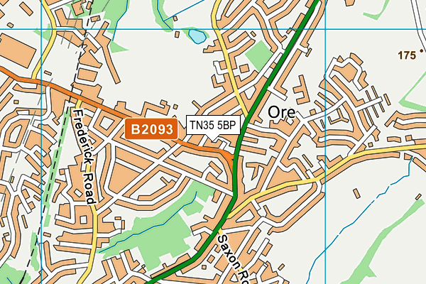 TN35 5BP map - OS VectorMap District (Ordnance Survey)