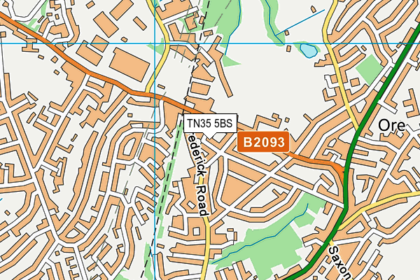 TN35 5BS map - OS VectorMap District (Ordnance Survey)