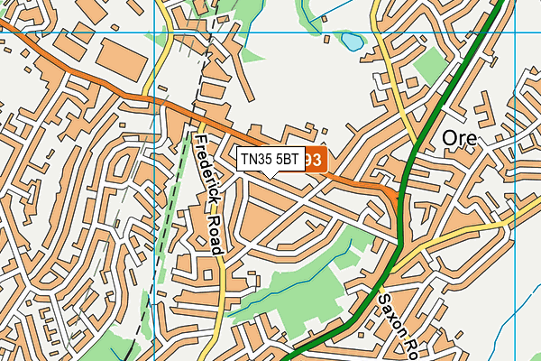 TN35 5BT map - OS VectorMap District (Ordnance Survey)