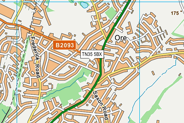 TN35 5BX map - OS VectorMap District (Ordnance Survey)