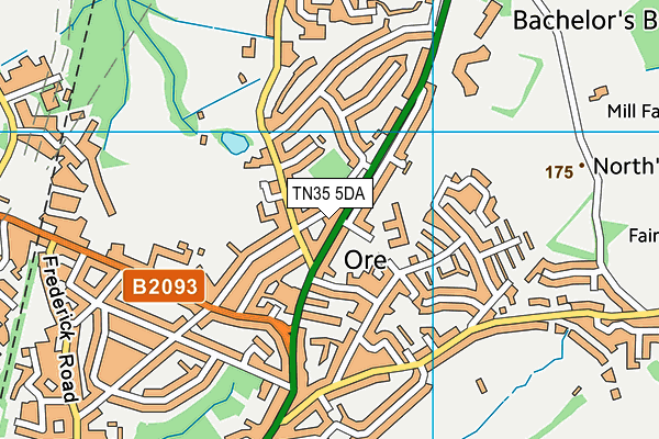 TN35 5DA map - OS VectorMap District (Ordnance Survey)