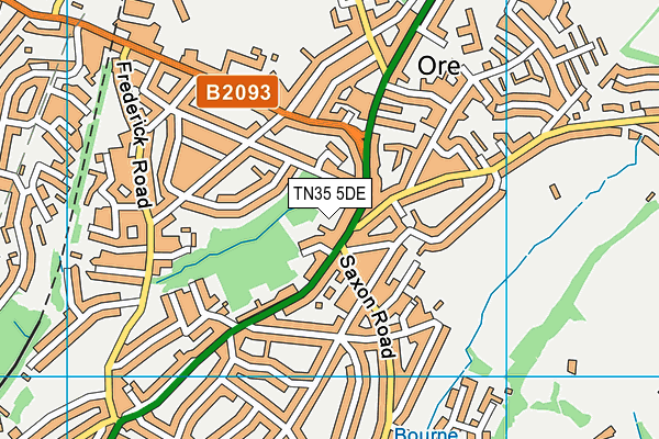 TN35 5DE map - OS VectorMap District (Ordnance Survey)