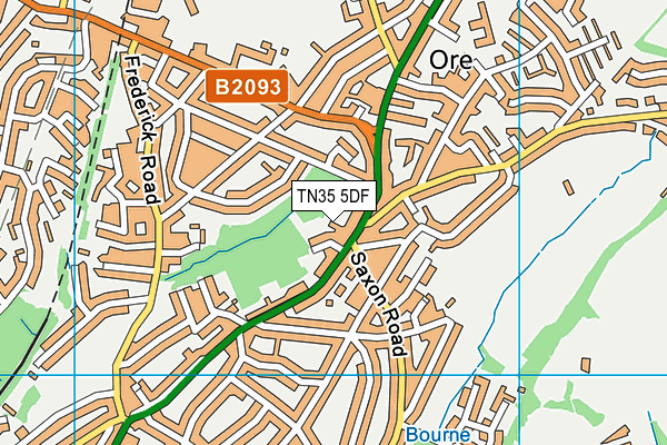 TN35 5DF map - OS VectorMap District (Ordnance Survey)