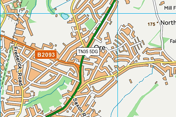 TN35 5DG map - OS VectorMap District (Ordnance Survey)