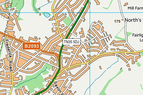 TN35 5DJ map - OS VectorMap District (Ordnance Survey)