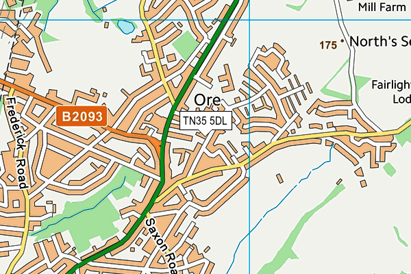 TN35 5DL map - OS VectorMap District (Ordnance Survey)