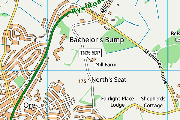 TN35 5DP map - OS VectorMap District (Ordnance Survey)