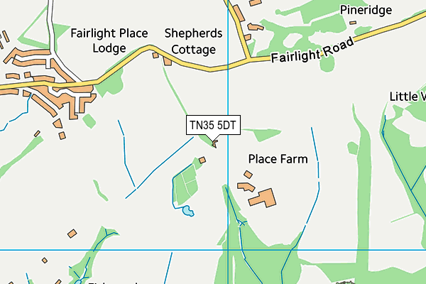TN35 5DT map - OS VectorMap District (Ordnance Survey)