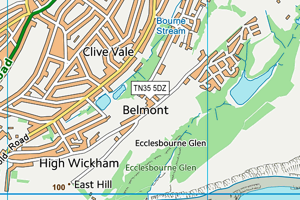 TN35 5DZ map - OS VectorMap District (Ordnance Survey)