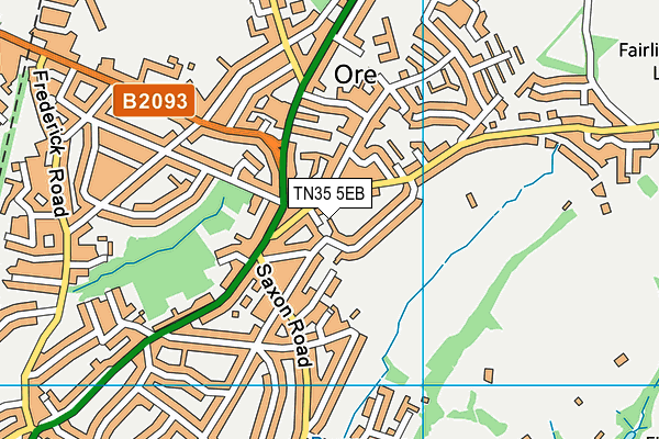 TN35 5EB map - OS VectorMap District (Ordnance Survey)