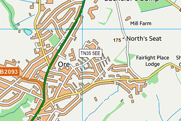 TN35 5EE map - OS VectorMap District (Ordnance Survey)