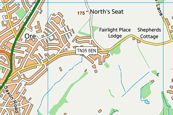 TN35 5EN map - OS VectorMap District (Ordnance Survey)
