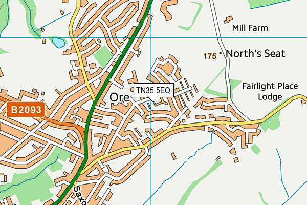 TN35 5EQ map - OS VectorMap District (Ordnance Survey)