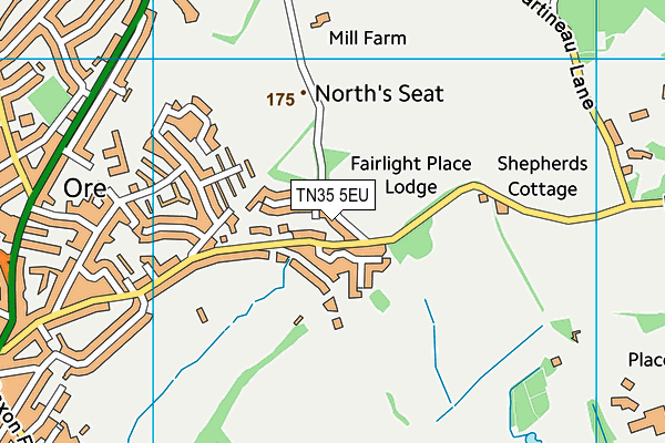 TN35 5EU map - OS VectorMap District (Ordnance Survey)